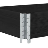 Pallet Collar Black 150x50 cm Solid Wood Pine 4010294