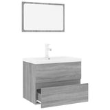 Bathroom Furniture Set Grey Sonoma Engineered Wood 3152877