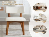 GOMYWAY Mid-Century Modern Dining Chairs Set of 2, Upholstered Mid-Back Armless Padded Side Chairs W2678P512591
