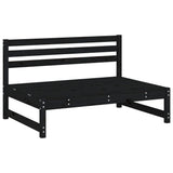 Middle Sofa Black 120x80 cm Solid Wood Pine 825734