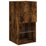 6 Piece TV Wall Units with LED Smoked Oak Engineered Wood 3216708