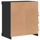 Sideboard with LED Lights Black 60.5x37x67 cm 836694