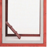 Chicken Cage Red 170x81x110 cm Solid Pine & Fir Wood 170863