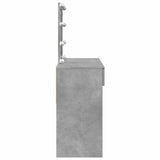 Dressing Table with LED Concrete Grey 100x40x130 cm 848195