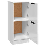 Sideboards 2 pcs High Gloss White 30x30x70 cm Engineered Wood 811182
