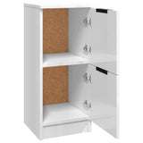 Sideboards 2 pcs High Gloss White 30x30x70 cm Engineered Wood 811182