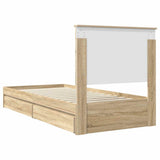 Storage Bed with Drawer Sonoma Oak 90 x 200 cm Engineered Wood 3411245