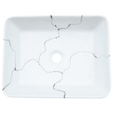 Countertop Basin White Rectangular 46x35.5x13 cm Ceramic 155075
