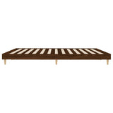 Bed Frame without Mattress Brown Oak 200x200 cm Engineered Wood 832012
