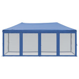 Folding Party Tent with Sidewalls Blue 3x6 m 93549