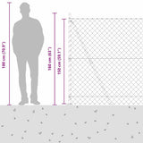 Welded Wire Fence with Concrete Base 10 x 1.5 m 3351240