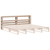 Headboard with Shelves 180 cm Solid Wood Pine 850875