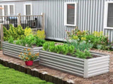 Set of 2 Raised Beds for Garden, Galvanised Steel Outdoor Planters with Multi-reinforced Rods for T3398P377614