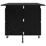 Dinning Table 2 pcs 140 x 80 x 77 cm Engineered Wood Black Oak 3424933