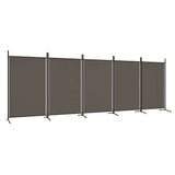 5-Panel Room Divider Anthracite 433x180 cm Fabric 350268