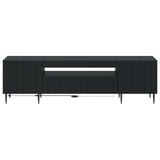 LED TV Cabinet Black Engineered Wood 896466