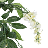 Artificial Wisteria Tree 560 Leaves 80 cm Green and White 359006