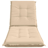 Sunlounger Cushion GEMERT 100% Polyester Cream 190 x 50 x 9 cm 947351