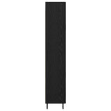 Highboard with Drawer 2 pcs Black oak Engineered Wood and Glass 3416159