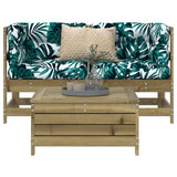 3 Piece Garden Sofa Set Impregnated Wood Pine 3250755
