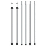Telescopic Tarp Poles with Length of 102-260 cm 2 pcs Aluminum 315219
