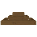 ZNTS Planter Honey Brown 80x80x27 cm Solid Wood Pine 823867