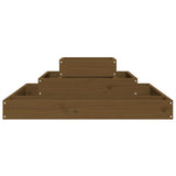 ZNTS Planter Honey Brown 80x80x27 cm Solid Wood Pine 823867