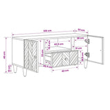 Storage Cabinets Brown 105 x 33.5 x 46 cm Solid Mango Wood 4018930