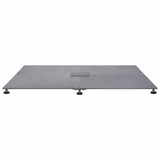 Parasol Base Dark grey wood look 100 x 100 x 4 cm Steel 3407829