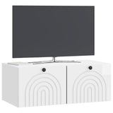 Wall-Mounted TV Cabinet High Gloss White 78.5 x 41 x 30 cm 898179