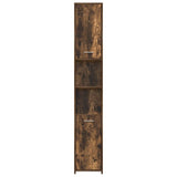 Bathroom Cabinet Smoked Oak 30x30x183.5 cm Engineered Wood 815519