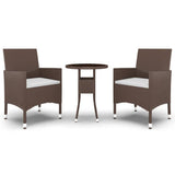 Garden Bistro Set Brown,Cream White 3095902
