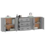 Sideboards 3 pcs Grey Sonoma Engineered Wood 3185405