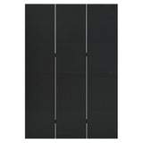 3-Panel Room Divider Black 120x180 cm Steel 335895