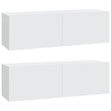 3 Piece TV Cabinet Set White Engineered Wood 3114318