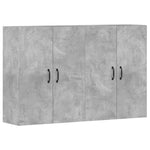 Wall Mounted Cabinets 2 pcs Concrete Grey Engineered Wood 3197884