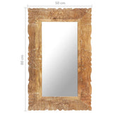 321636 Mirror 80x50 cm Solid Mango Wood