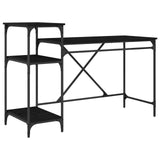 Desk Black Oak 135 x 50 x 90 cm Engineered Wood 881284