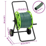 Green Hose Reel Cart with Hose Fitting Set 0.75" 30 m PVC 3281526