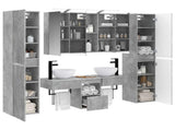 Bathroom Furniture Set 6 pcs Concrete Grey 3407178