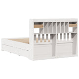 Bookcase Bed without Mattress White 160x200 cm Solid Wood Pine 3308955