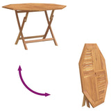 Folding Garden Table 110x110x75 cm Solid Wood Teak 362617