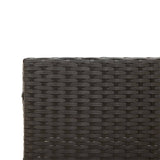 Garden Sofa with Table and Cushions L-shaped Black Poly Rattan 369039