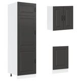 8 Piece Kitchen Cabinet Set Kalmar Black Engineered Wood 3314792