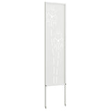 Garden Privacy Screen White 32 x 140 cm Cold-rolled steel 876211