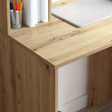Desk with Shelf Artisan Oak 91 x 50 x 149 cm Engineered Wood 869265