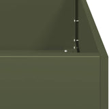 ZNTS Planter Olive Green 200x80x40 cm Steel 860755