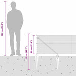 Fence with Posts Grey 0.6 x 100 m PVC-coated steel 3353299