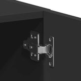 Washing Machine Cabinet Black 64x24x190 cm Engineered Wood 862390