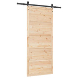 Sliding Door Natural 80 x 208 cm Solid Pine Wood 3445654